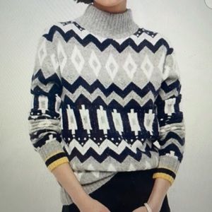 STILL AVAIL - Jcrew fair isle mock neck wool alpaca blend knit sweater